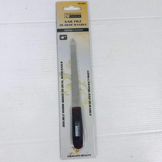 ตะไบเล็บ 4”  อย่างดี คม ยี่ห้อ ไรโน่ Rhino รุ่น S22