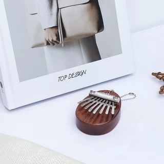 8 คีย์ kalimba มินินิ้วหัวแม่มือเปียโนอะคูสติกเปียโนนิ้วเครื่องดนตรี Sapele ไม้