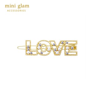 Miniglam Lolita LOVE Gold Hair Clip กิ๊บติดผมตัวอักษรเลิฟสีทอง