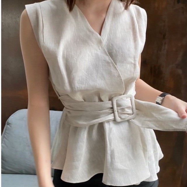 GRIS Perri Linen Top