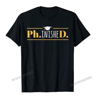 เสื้อคู่รัก - ผู้ชายเสื้อยืด s PhinisheD - ปริญญาเอกตลกปริญญาเอกจบการศึกษา O-Neck เสื้อยืด Camisas