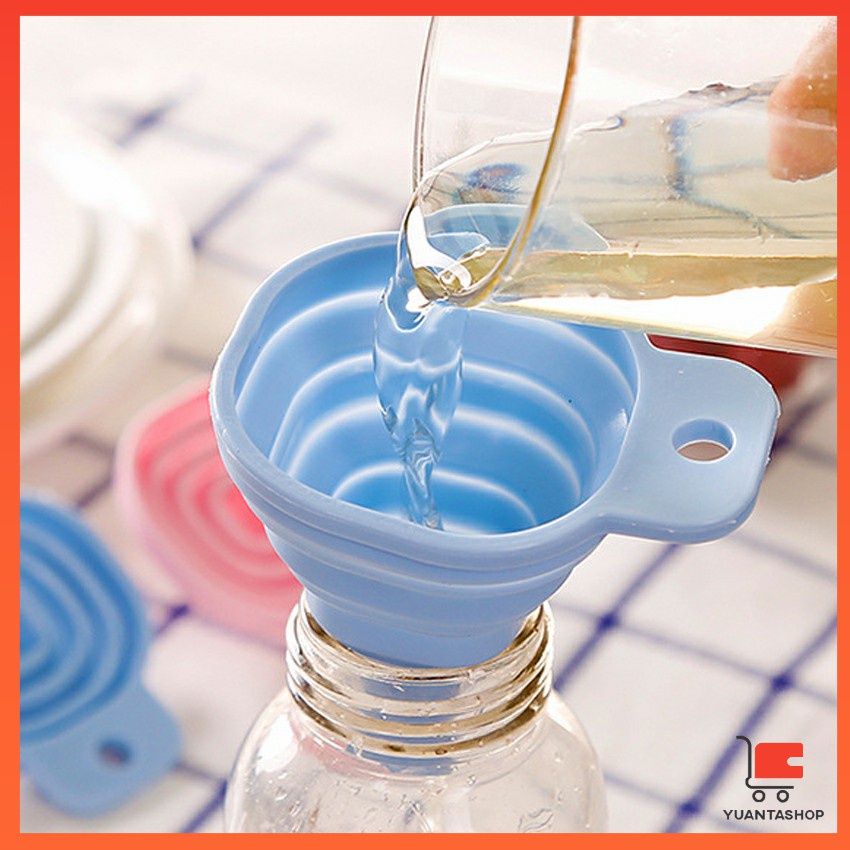 พับเก็บประหยัดพื้นที่ กรวยซิลิโคน พกพาสะดวก Silicone funnel