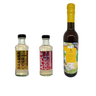 Set Banana Vinegar RTD / Apple Cider Vinegar RTD / Banana Vinegar with Honey Blended