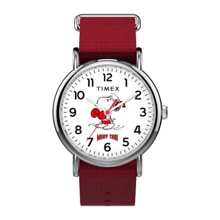 Timex TWLB54100 MUAYTHAI PEANUTS นาฬิกาข้อมือ Unisex สีแดง หน้าปัด 38 มม.