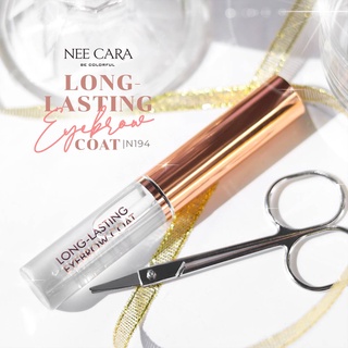 Nee Cara Long-Lasting Eyebrow Coat นีคาร่า เจลเซ็ตทรงคิ้ว มาสคาร่าใส พร้อมกรรไกรแต่งคิ้ว #N194