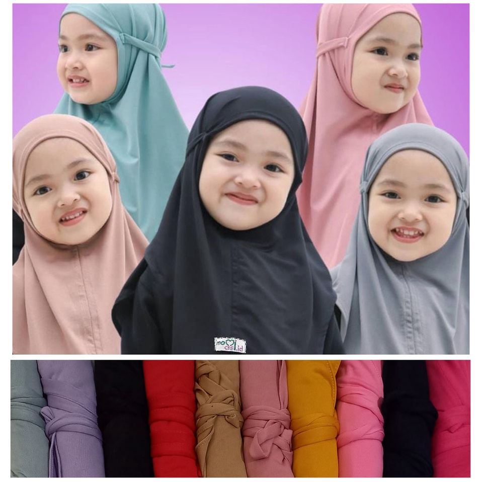 BERGO Style Childrens Hijab/Jilbab สําหรับเด็กอายุ 1-3 ปี