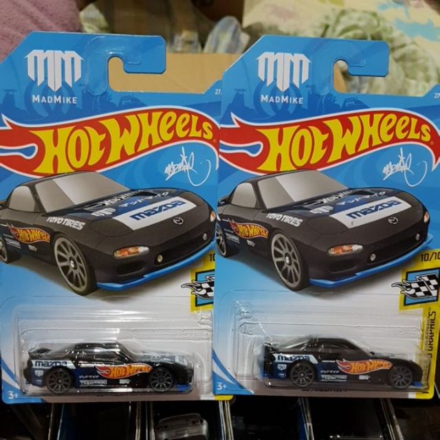รถของเล่นเด็ก Hot Wheels รุ่น 95 Mazda RX-7 สกรีน Hotwheels สีน้ำเงินเงางามมากค่ะ ใช้โค้ดส่งฟรีเมื่อ