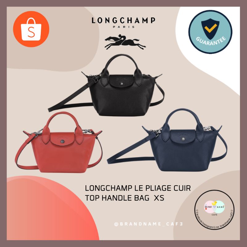 Longchamp LE PLIAGE CUIR Top handle bag XS (ป้ายคิงเพาเวอร์)
