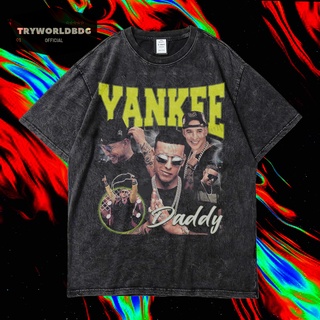 เสื้อยืดผ้าฝ้าย เสื้อยืด พิมพ์ลาย Tryworldbdg OFFICIAL "DADDY YANKEE" สําหรับผู้ชาย | เสื้อยืด ซักได้ | หินล้างทําความสะ