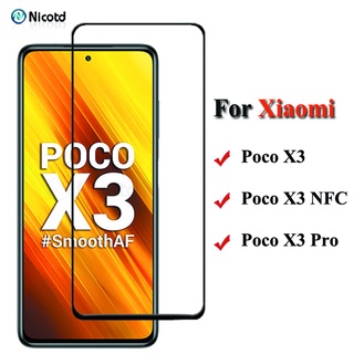 กระจกนิรภัย แบบเต็มจอ 9H สําหรับ Xiaomi Poco X3 NFC Pro