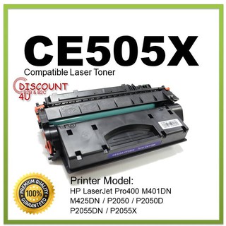 Discount4U ตลับหมึกเลเซอร์ Toner HP CE505X/CE505/505X/05X For Printer HP 400/M401dn/425dn/P2050/P2055d/P2055dn/P2055x