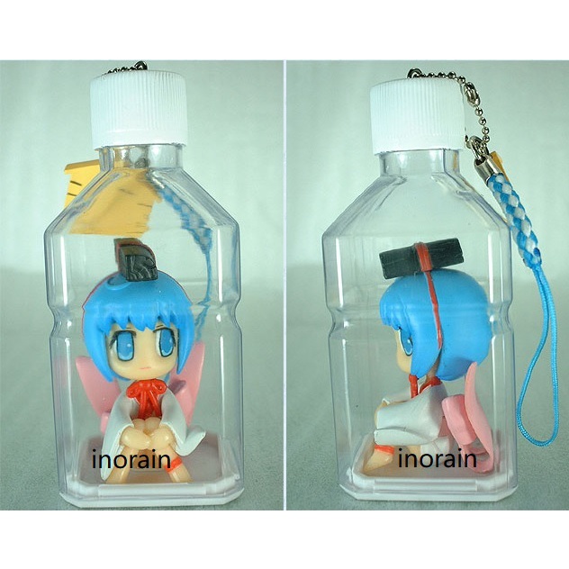 F-toys Confect Binchotan Charcoal Girl Trading Figure พวงกุญแจ Swing - ขวด Binchotan พวงกุญแจ Swing