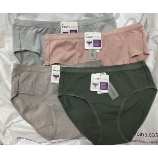 Sabina กางเกงชั้นใน (ทรง Half Waist) รุ่น Panty Zone รหัส SUZ2406 สีเขียวเข้มและสีเทา