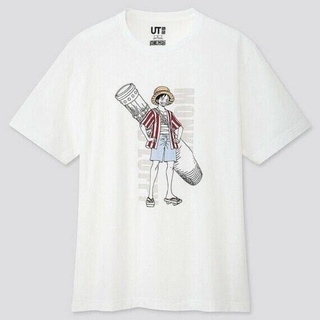 【ผ้าฝ้ายแท้】One Piece ไปรษณีย์ X Uniqlo Ut เสื้อยืดผู้ชาย,เสื้อยืดผ้าฝ้าย100% สำหรับออกกำลังกายเล่นกีฬาเสื้อโอเวอร์ไซส์