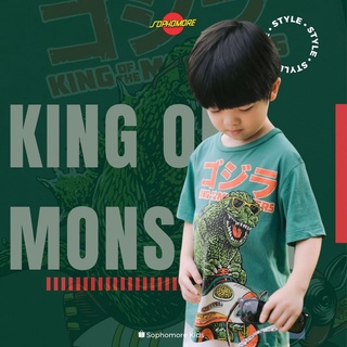 Sophomore เสื้อยืด ลาย Dino Ride Godzilla สําหรับเด็กผู้ชาย อายุ 2-9 ปี