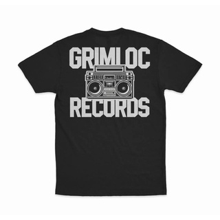 เสื้อยืด พิมพ์ลาย Grimloc RECORDS BOOMBOX สําหรับผู้ชาย