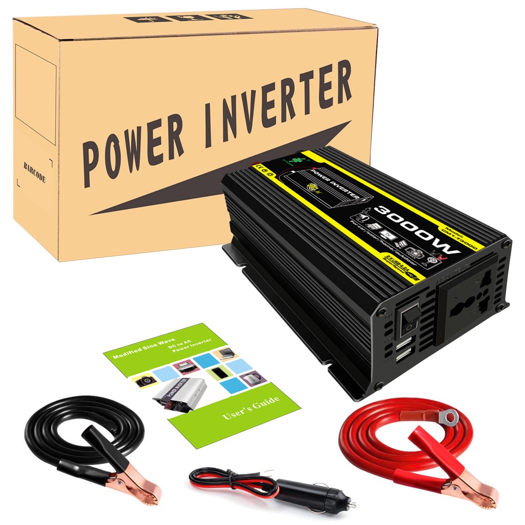 CHAOMIN Peak Power 3000W Car Power Inverter DC 12V to AC 220V Modified