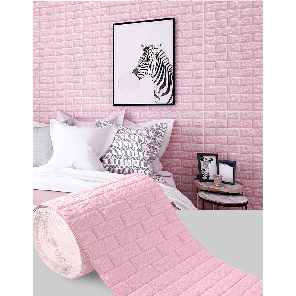 วอลเปเปอร์ติดผนัง 3 มิติ แบบม้วน/แบบพับ wallpaper 3D ขนาด 70x770cm หนา 2-3 mm.