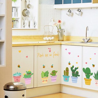 ต้นแคตตัส Catus 50X70 cm. สติ๊กเกอร์ใส ติดผนังบ้าน Wallsticker Home Decor