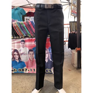 กางเกงสแล็คสีดำผ้าเสริท ยี่ห้อ Hazman Hazardสวมใส่สบาย ไม่ร้…