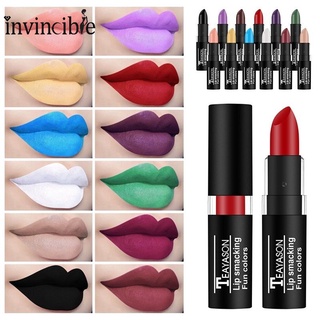 ลิปสติก เนื้อแมตต์ กํามะหยี่ สีนู้ด กันน้ํา ติดทนนาน 12 สี สําหรับแต่งหน้า ปาร์ตี้ฮาโลวีน