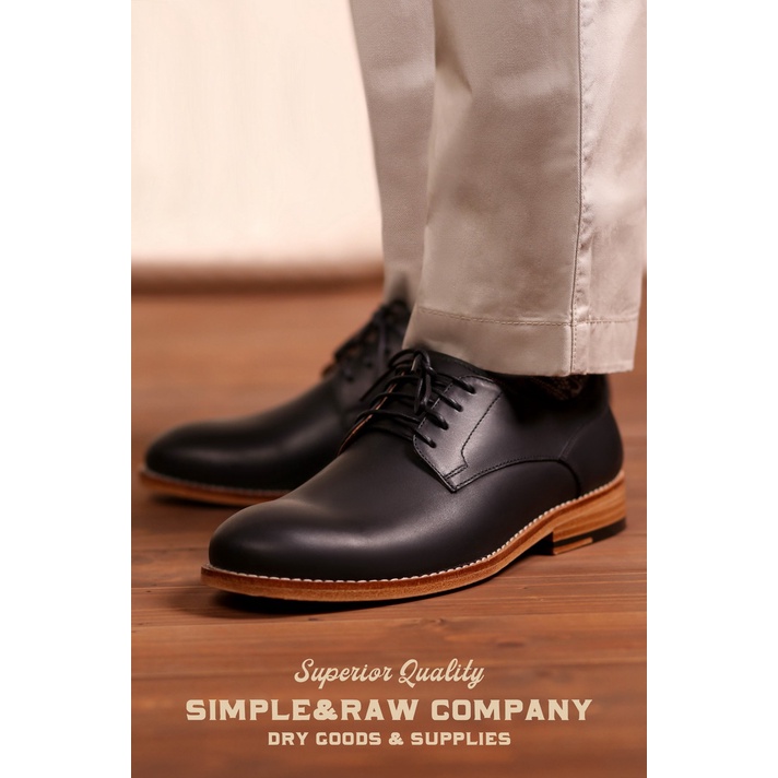 Simple&amp;Raw - SH301 Woodstock Derby shoes (Black)