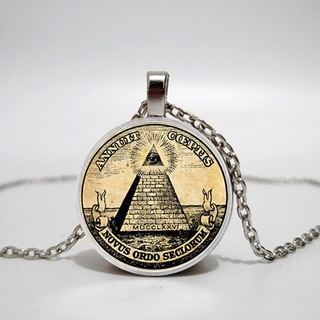 จี้สร้อยคอแฟชั่น โปสเตอร์ สัญลักษณ์วินเทจ Masonic Illuminati สไตล์โบราณ