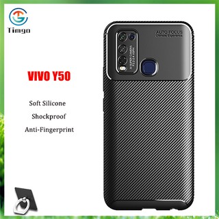 For VIVO Y50 Soft Case Classic Silicone Shockproof Bumper Business Case Cover