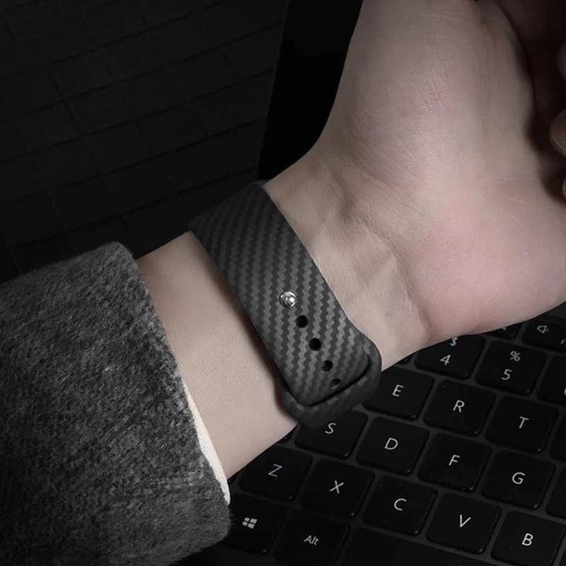 สายนาฬิกาข้อมือ คาร์บอนไฟเบอร์ แบบเปลี่ยน สําหรับ Apple Watch 7 SE 6 5 4 #8