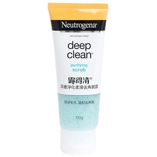 Neutrogena Deep Clean Purifying Scrub Cleanser 100ml. นูโทรจีนา ดีพ คลีน เพียวริฟายอิ้ง สครับ คลีนเซอร์ เจลล้างหน้า