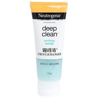 Neutrogena Deep Clean Purifying Scrub Cleanser 100ml. นูโทรจีนา ดีพ คลีน เพียวริฟายอิ้ง สครับ คลีนเซอร์ เจลล้างหน้า