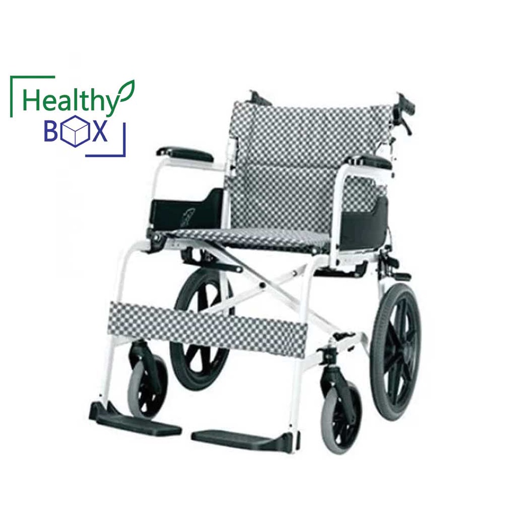 รถเข็น SOMA SM-150.5 Aluminium ล้อแม็ก 16 นิ้ว ดำ/แดง รถเข็นผู้ป่วย พับได้ น้ำหนักเบา รับน้ำหนักได้ 