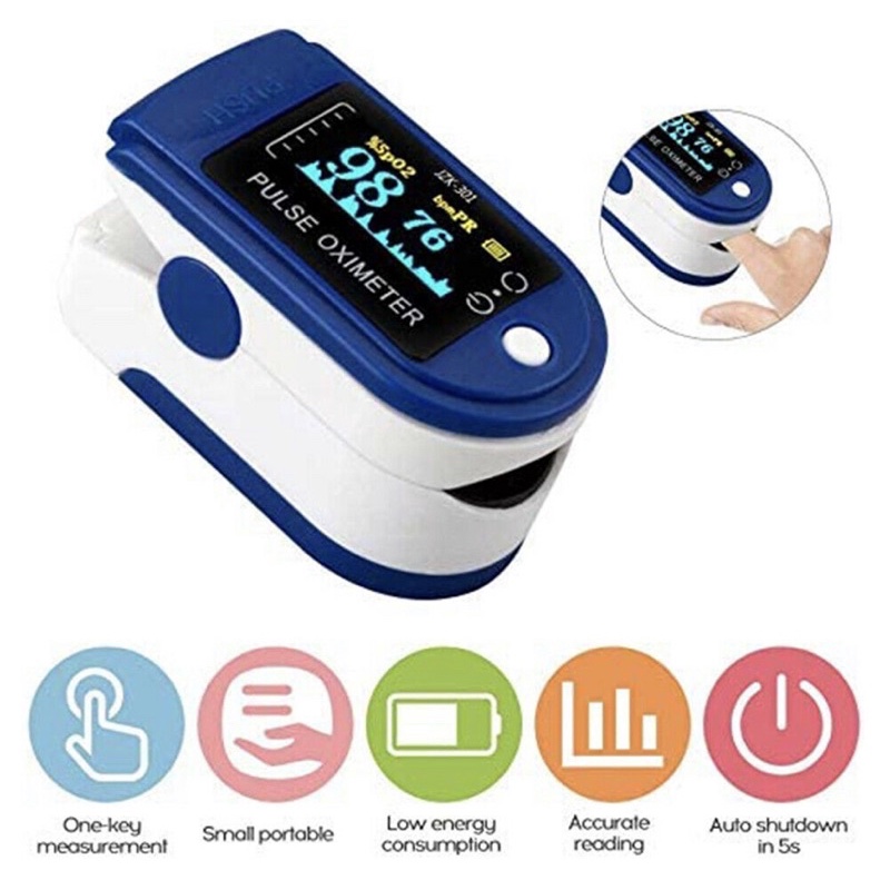 พร้อมส่ง‼️Pulse Oximeters เครื่องวัดออกซิเจนในเลือด เครื่องวัดออกซิเจนปลายนิ้ว และ ตรวจวัดชีพจรปลายน