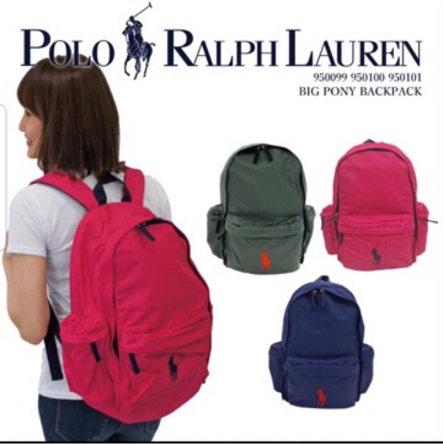 กระเป๋า POLO RALPH LAUREN BIG PONY BACKPACK แท้100% | Shopee Thailand