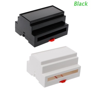 BLACK 107*87*59mm Black/White Plastic Din Rail Junction Box Electronic Equipment