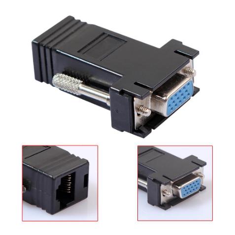 mini vga อะแดปเตอร์ขยายสายเคเบิ้ล female to rj 45 ethernet สําหรับ pc แล็ปท็อป