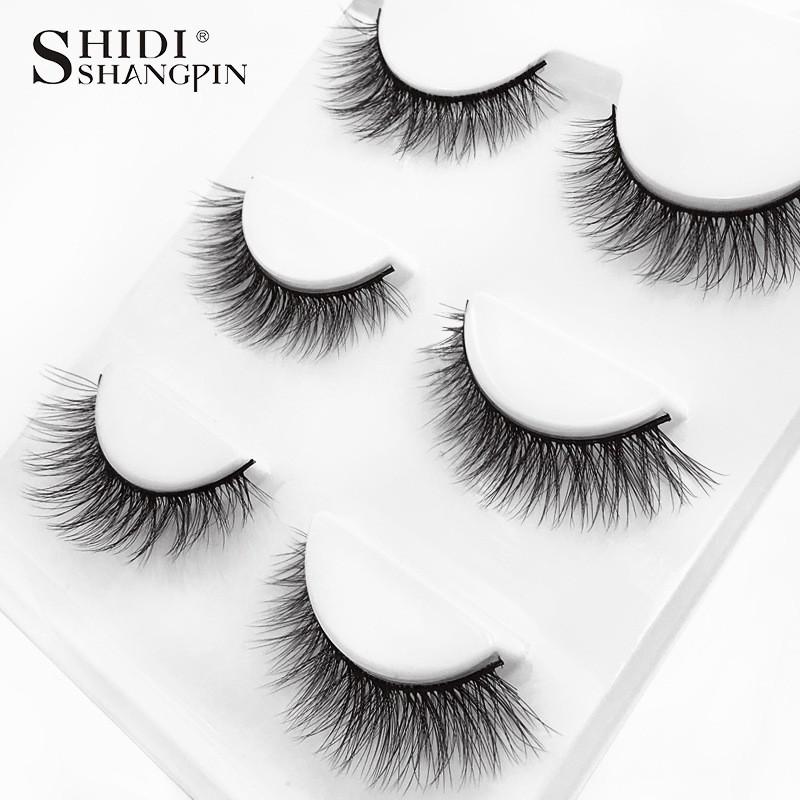 🌟eyelashes🌟pin 3D mink hair ขนตาปลอมขนตาข้ามธรรมชาติ 3 คู่