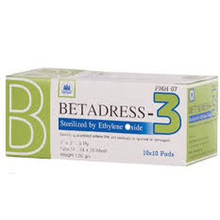 ผ้าก๊อซพับสำเร็จรูป ปิดแผล ทำแผล ปราศจากเชื้อ Betadress / gauze pad