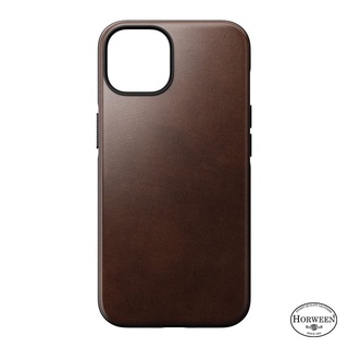 Nomad Modern Leather Horween Case iP 14 / 14 Plus / 14 Pro / 14 Pro Max - Rustic Brown