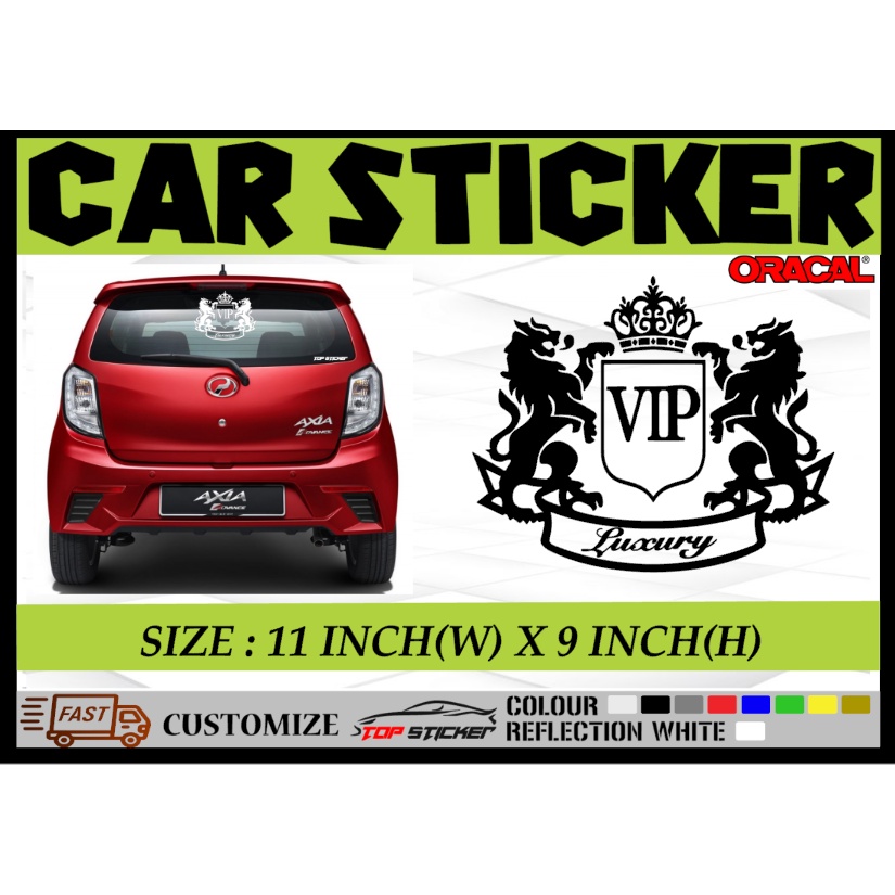 สติ๊กเกอร์รถยนต์ VIP LUXURY AKSESORI สติ๊กเกอร์ KERETA