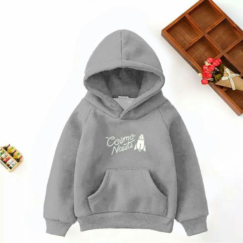 คอสโม นาuts เสื้อกันหนาวเด็กเสื้อฮู้ดขนแกะสําหรับเด็กชายหญิง 1-10 ปี