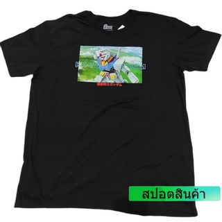 ROUND คอลูกเรือแฟชั่น เสื้อ ANIME GUNDAM RX-78-2 ลิขสิทธ์แท้ ปี2020 oversize-4XL