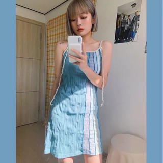 เดรสสั้นสายเดี่ยว เรียบๆ น่ารักมากๆ🤍