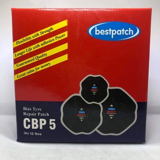 แผ่นปะยาง แผ่นปะยางผ้าใบ BEST รุ่น CBP5 ขนาด 175X175 มม. 4 Ply 1กล่อง มี 10 แผ่น ใช้งานกับยางโครงสร้างผ้าใบทุกประเภท