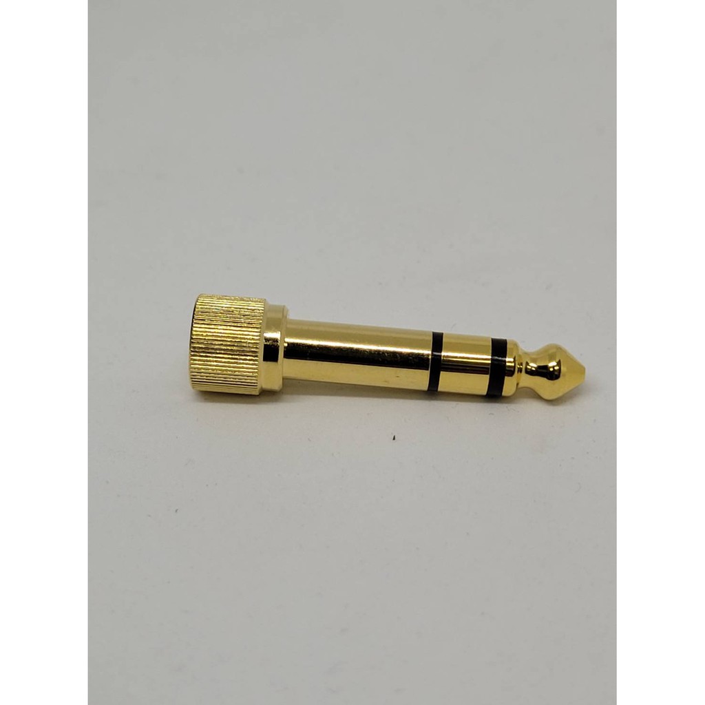jacka หูฟัง มีเกลียวด้านใน Converter Adapter 3.5mm to 6.35mm  (Gold)