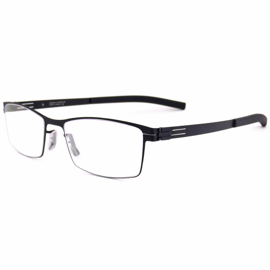 Ic Berlin แว่นตารุ่น 009 C-1 สีดำ Toru N กรอบเต็ม ขาข้อต่อ วัสดุ สแตนเลส สตีล Eyeglass ทางร้านเรามีบริการรับตัดเลนส์