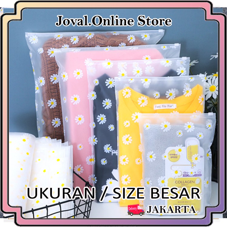 ZIPLOCK ORGANIZER BAG / ZIPLOCK TRAVEL BAG DAISY MOTIF / ZIPLOCK STAGE BAG