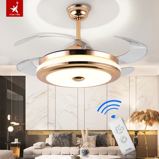 โคมไฟเพดาน ไฟพัดลม พัดลมไฟฟ้าCeiling Lights โคมไฟพัดลมเพดาน พัดลมเพดาน โคมไฟแบบมีพัดลมติดเพดาน ไฟ LED เปลี่ยนสีไฟได้ 3 ส