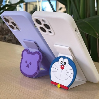 New cartoon doraemon bear holder stand phone case samsung A6 A7 A8 A9 2018 A32 4G A52 5G A72 A22 A02S A03S cover