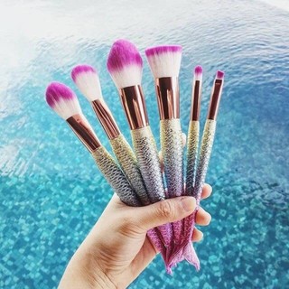 ชุดแปรงแต่ง Mermaid rainbow mermaid 6 pcs.